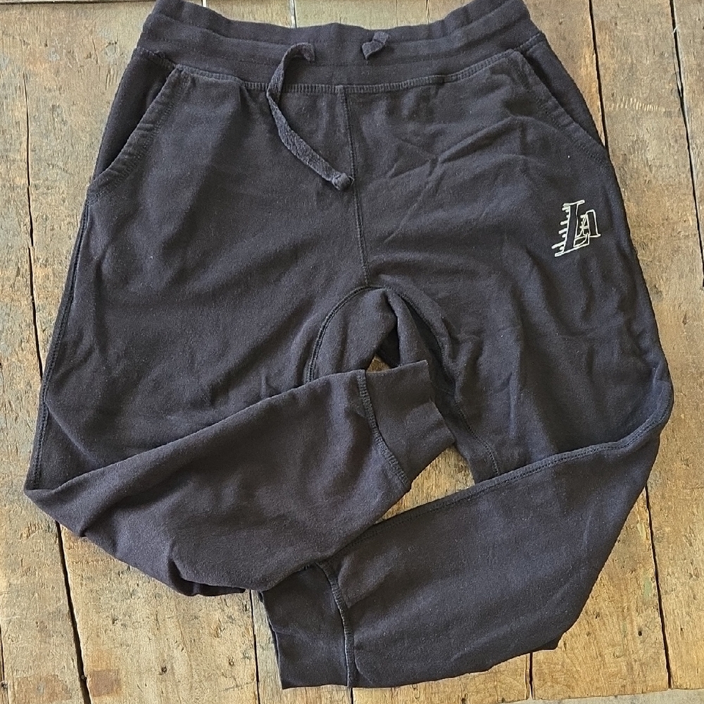 Gildan Black Men's Sweatpants with Drawstring & Ankle Cuffs